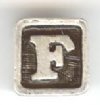 1 9mm Silver Slider - Letter "F"